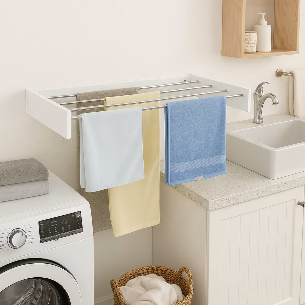 Sèche-linge mural portable et pliable